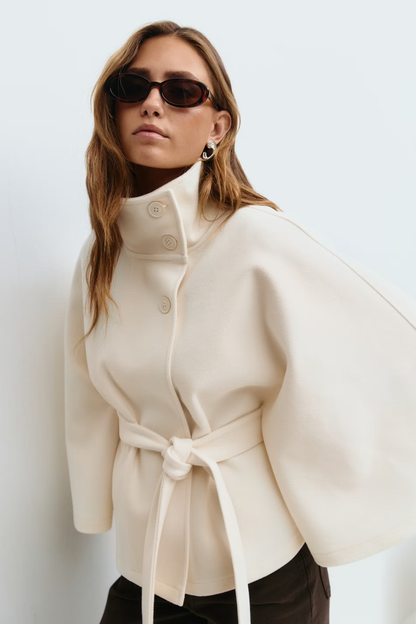 Damen Jacke Gürtel Weite Silhouette