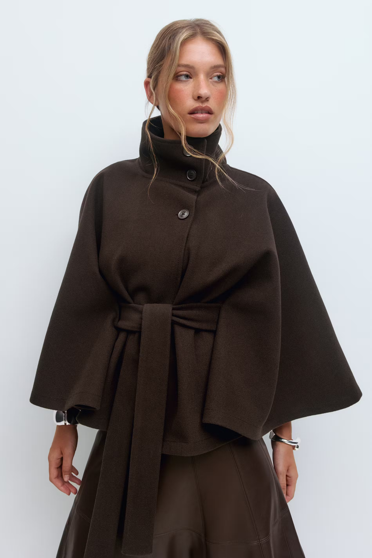Damen Jacke Gürtel Weite Silhouette