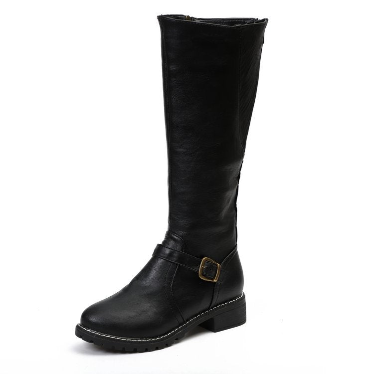 Eveloria Damen Ritterstiefel Hohe Schuhe Leder