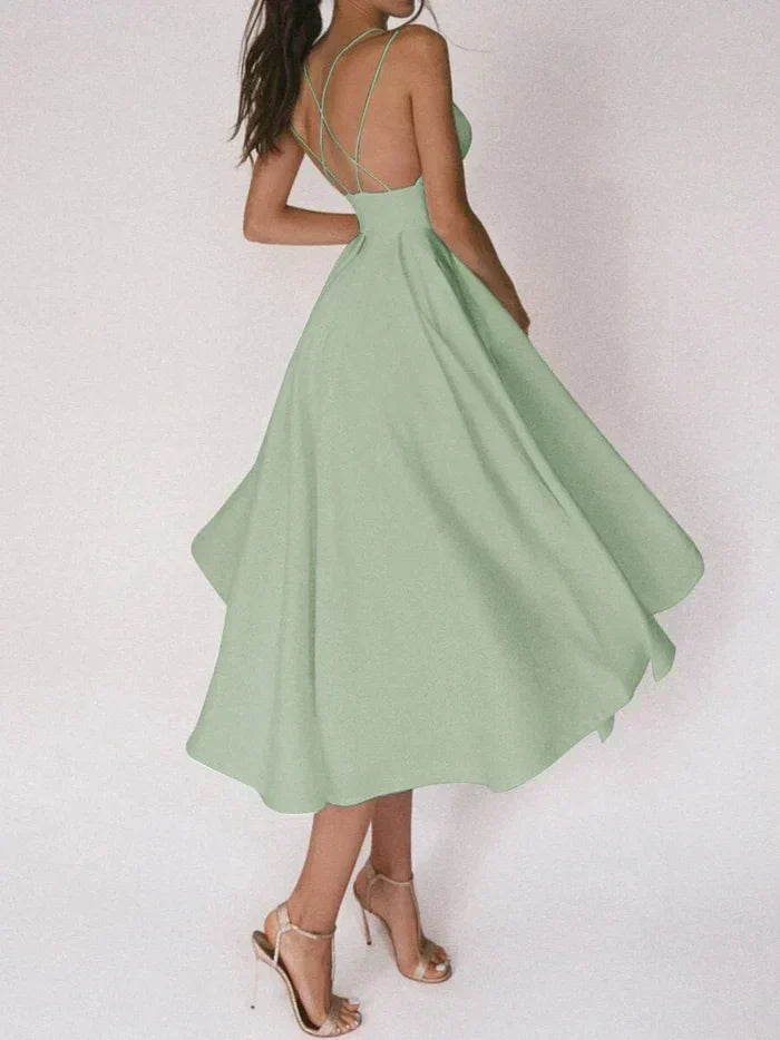 Eveloria Damenkleid V-Ausschnitt Träger Elegantes