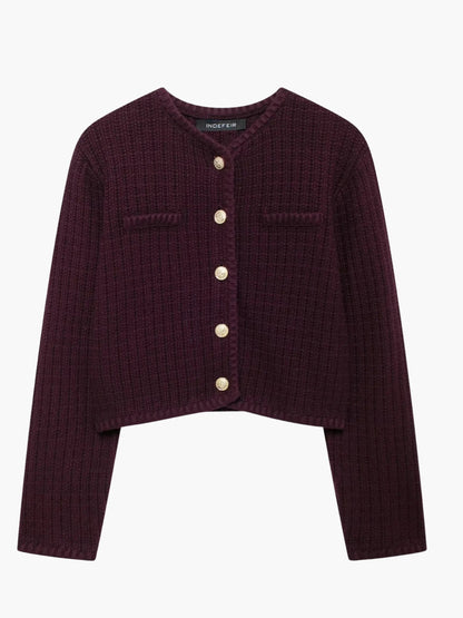 Senta Damen Strickjacke Goldknöpfe