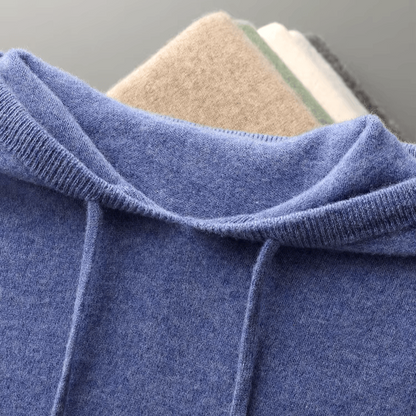Herren Kaschmir Hoodie Weich Beige