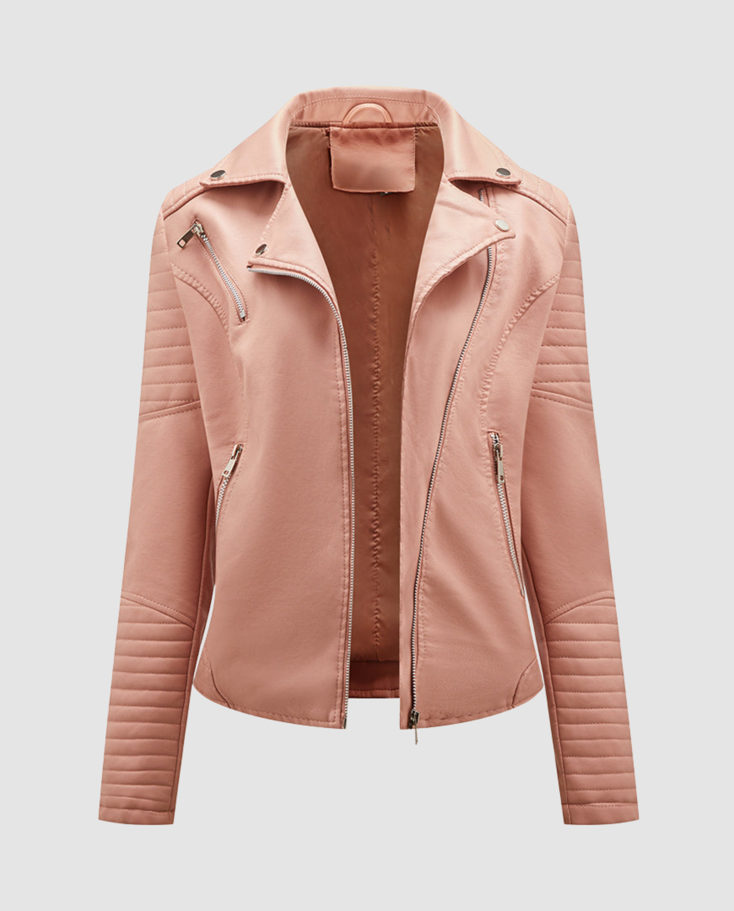 Damen Kunstlederjacke Elegantes Design