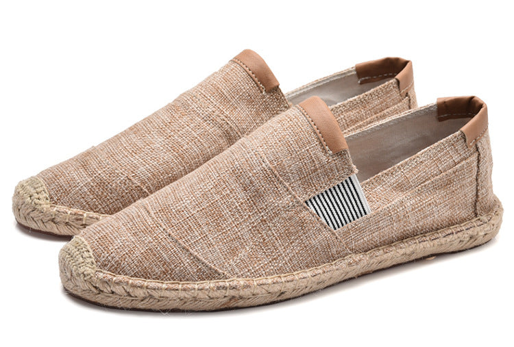 Eveloria Damen Leinwandstrohschuhe Handgemacht Sommer