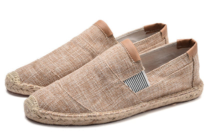 Eveloria Damen Leinwandstrohschuhe Handgemacht Sommer