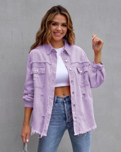 Damen Bluse aus Denim Blau