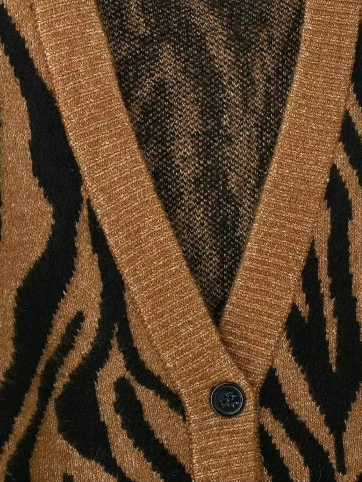 Damen Zebra Strickpullover Streifenmuster