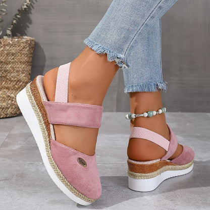 Damen Sandalen Plattform Rutschfest Elastisch