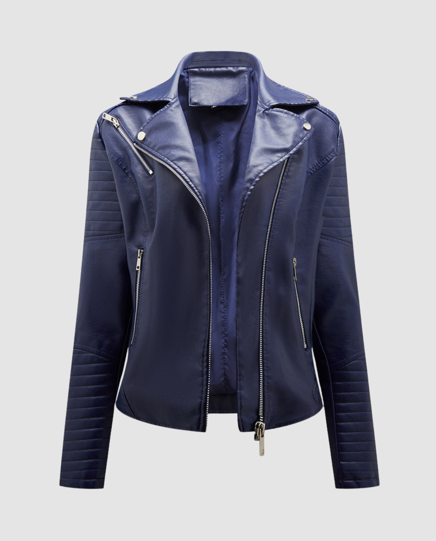 Damen Kunstlederjacke Elegantes Design
