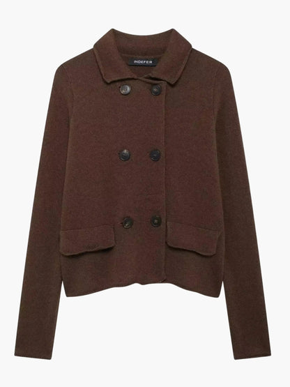 Damen Zweireihige Strickjacke - Norvielle