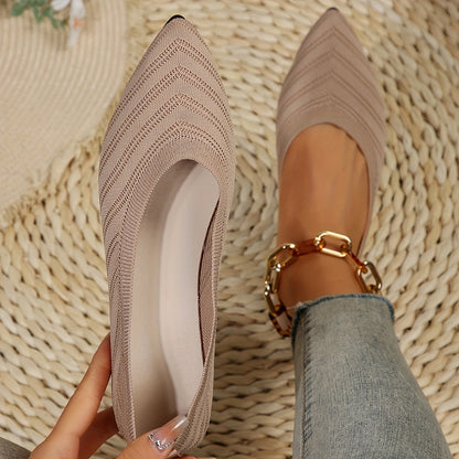 Damen Flache Schuhe Bequem Leder