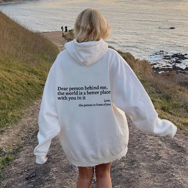 Damen Oversize Hoodie Bedruckt Bequem - Eveloria