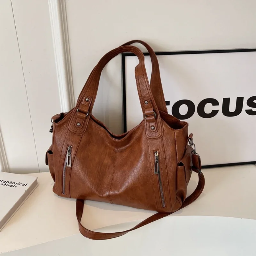 Damen Große Handtasche Leder Mit Schultergurt