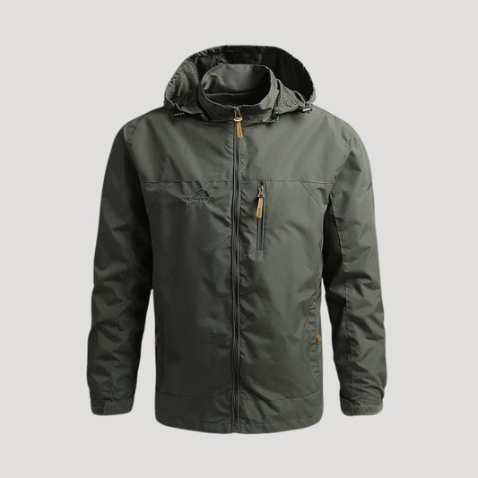 Herren Outdoor-Kapuzenjacke Reißverschluss Frühling Schwarz - Eveloria