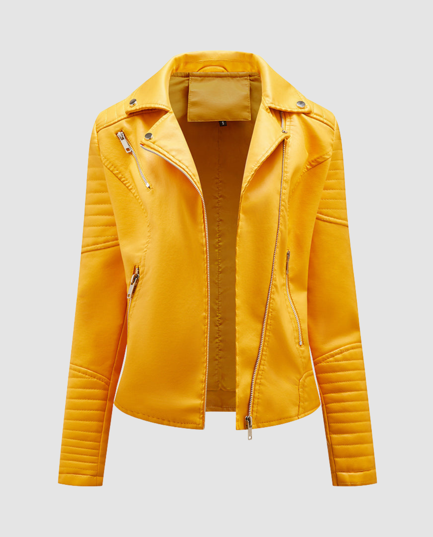 Damen Kunstlederjacke Elegantes Design