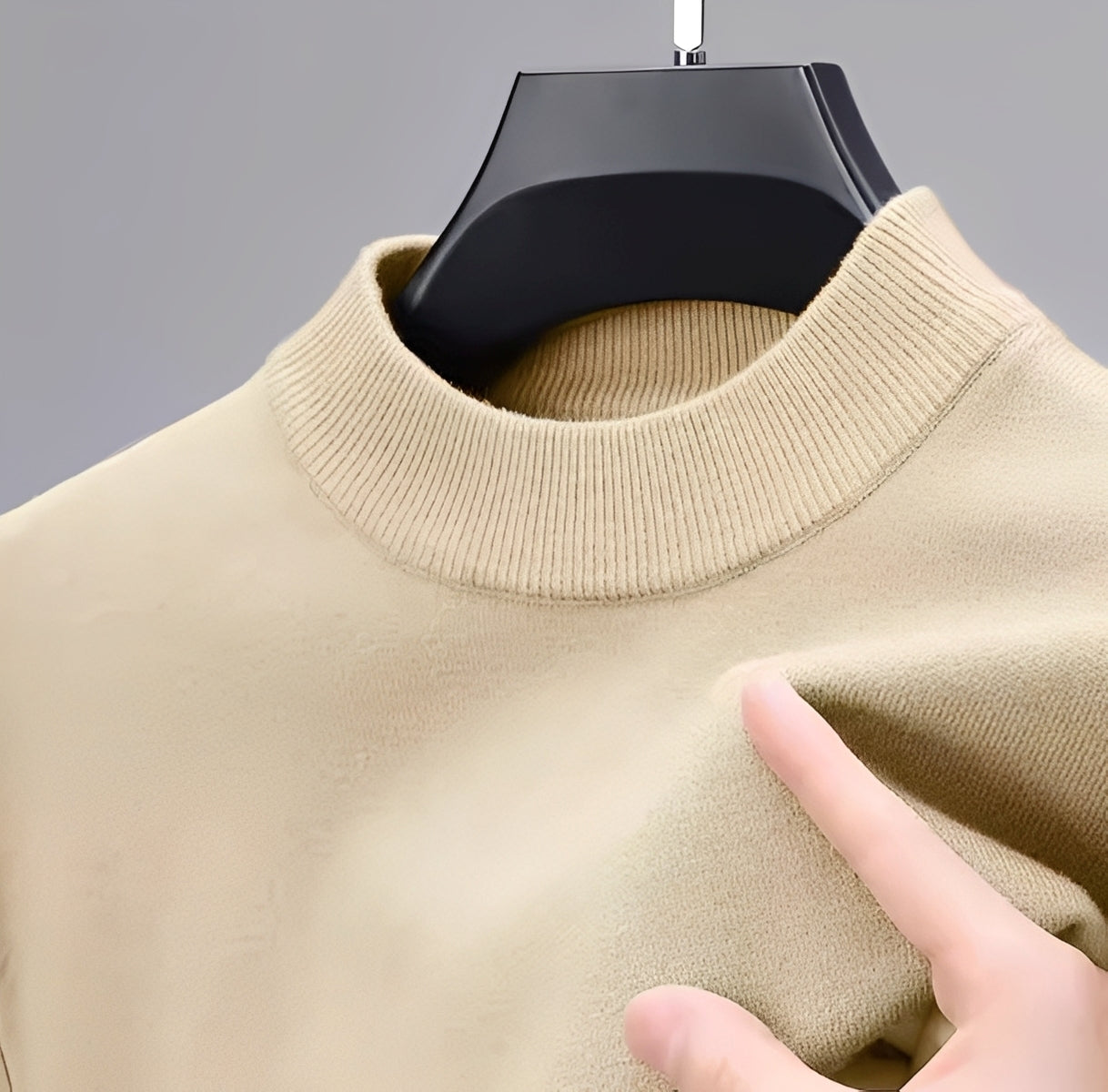 Herren Pullover Bequem Warm Baumwolle Grau - Eveloria