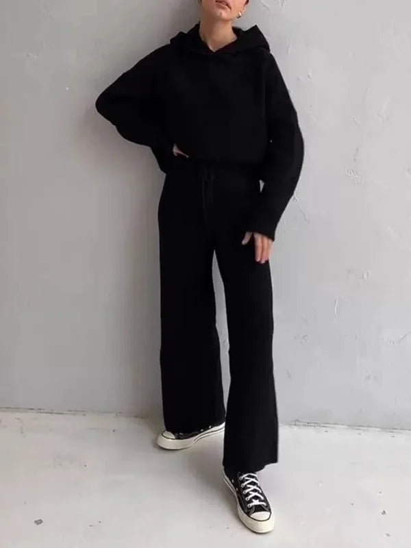 Eveloria Damen Hoodie Set Gestreift