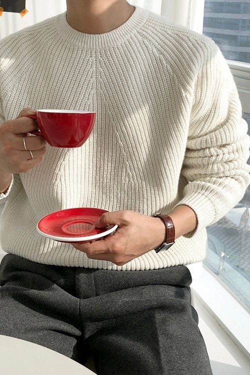Eveloria Herren Pullover Gerippt Elegantes Design