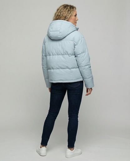 Damen Winterjacke Gepolstert Mit Kapuze