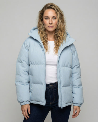 Damen Winterjacke Gepolstert Mit Kapuze - Eveloria
