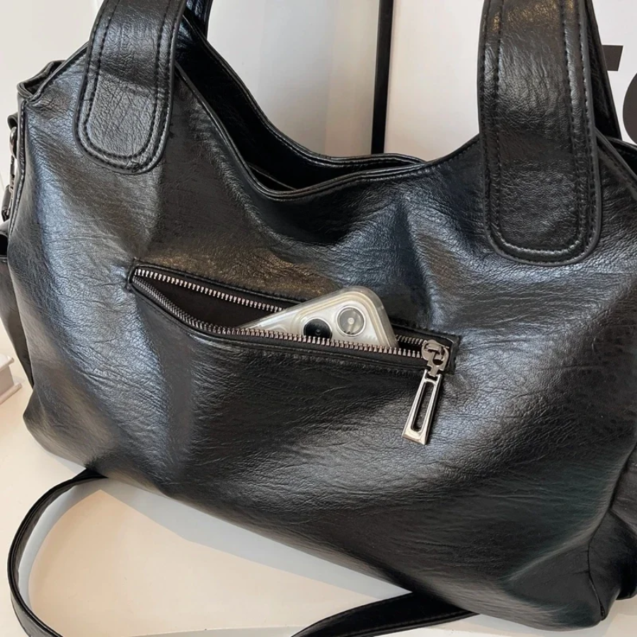 Damen Große Handtasche Leder Mit Schultergurt
