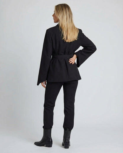 Damen Blazer Gürtel Tailliert
