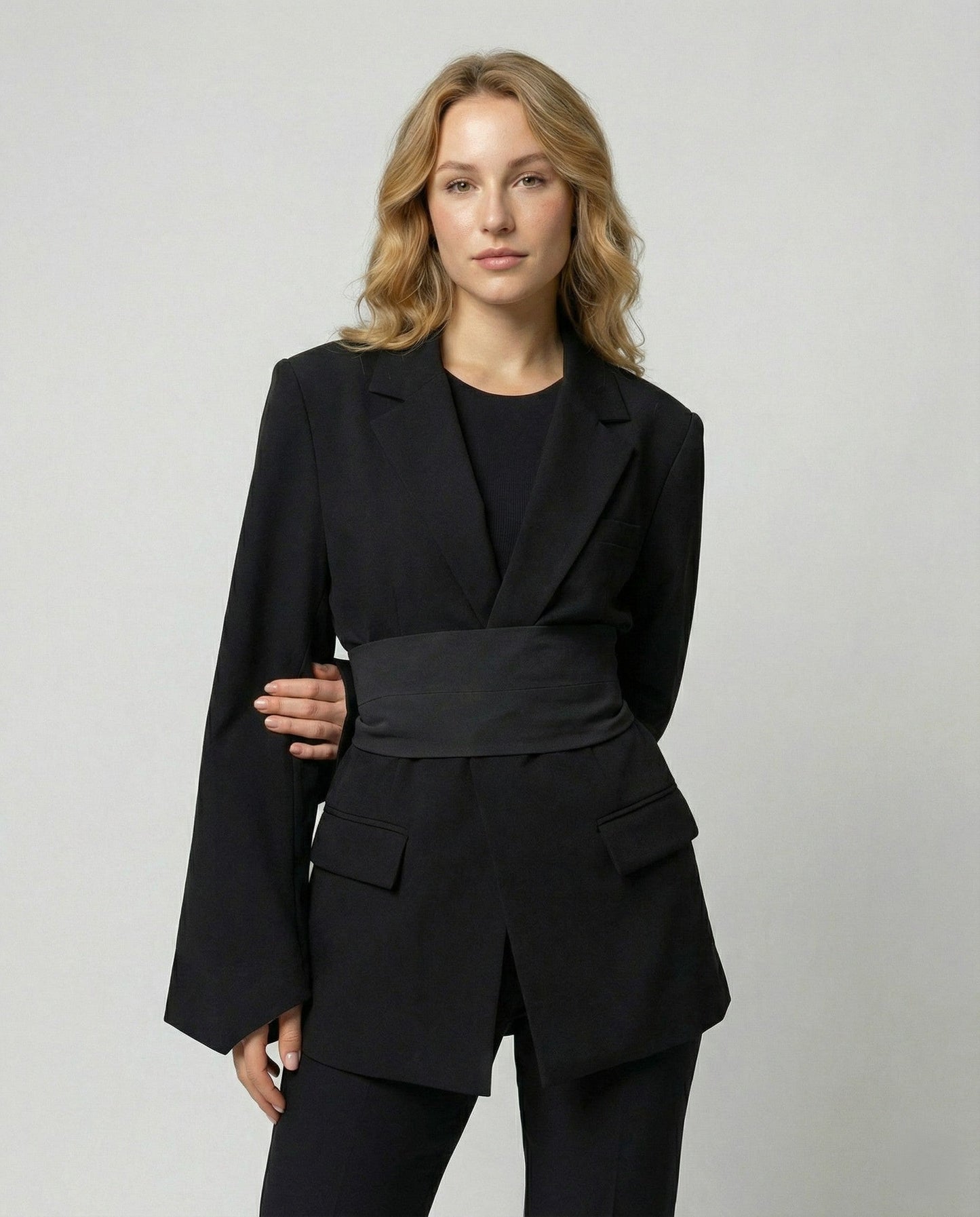 Damen Blazer Gürtel Tailliert - Eveloria