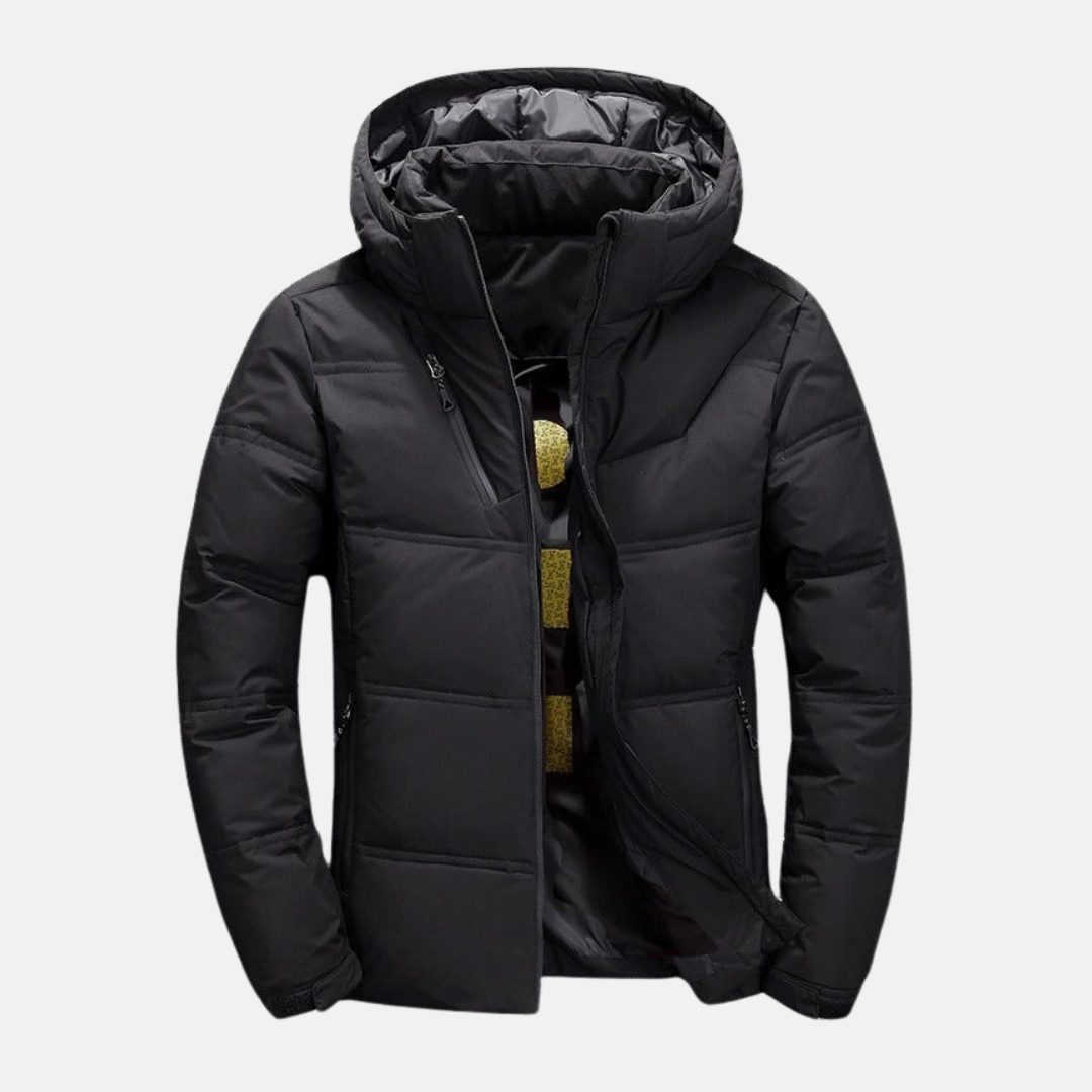 Eveloria Damen Daunenjacke Mit Kapuze Wasserabweisend Schwarz - Eveloria