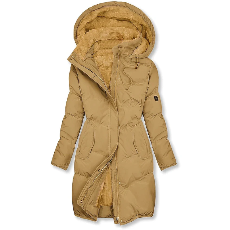 Eveloria Damen Winterjacke Lang Gefüttert Kapuze