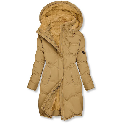 Eveloria Damen Winterjacke Lang Gefüttert Kapuze