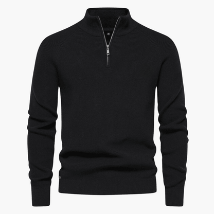Herren Pullover Weich Strick Zipper