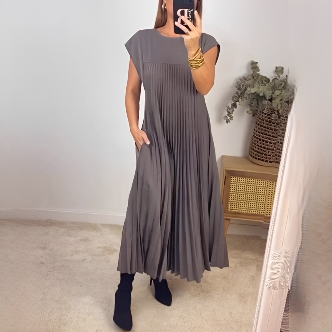 Damen Sommerkleid Lang atmungsaktives Baumwollkleid für Alltag