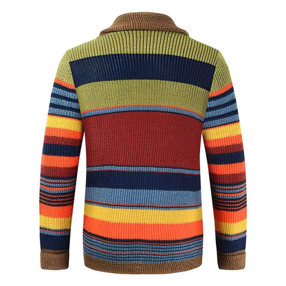 Herren Retro Cardigan Strickpullover