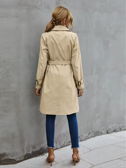 Damen Doppelreihiger Trenchcoat