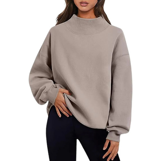 Eveloria Damen Sweatshirt Locker Sitzend Grau - Eveloria