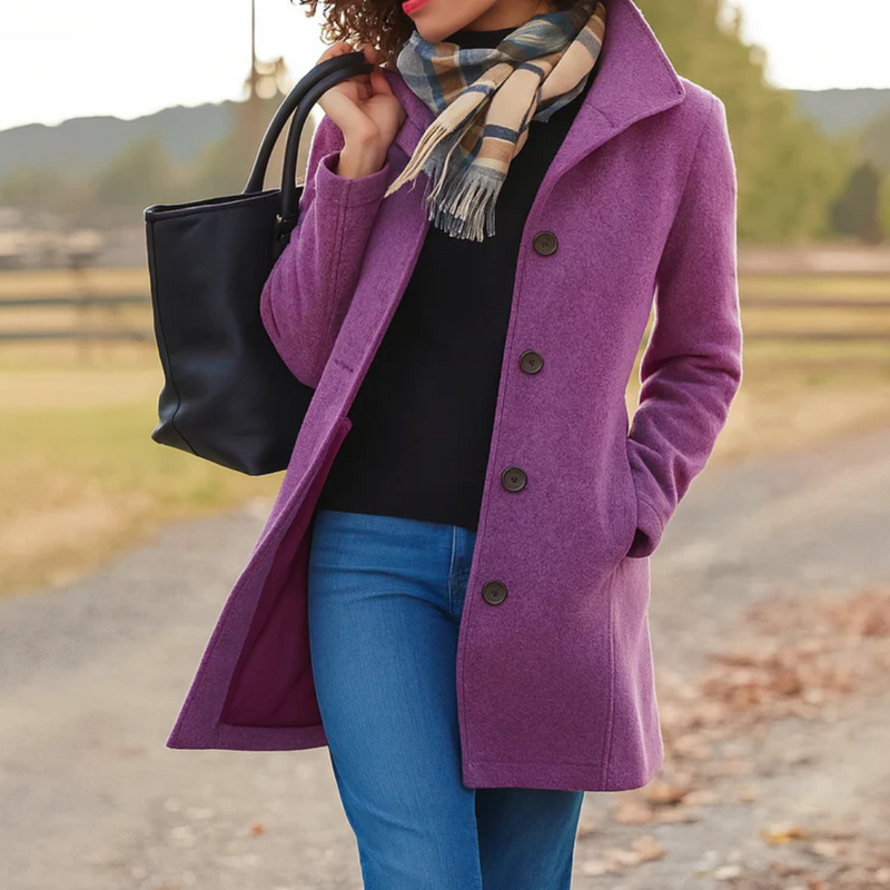 Eveloria Damen Klassische Knopfjacke