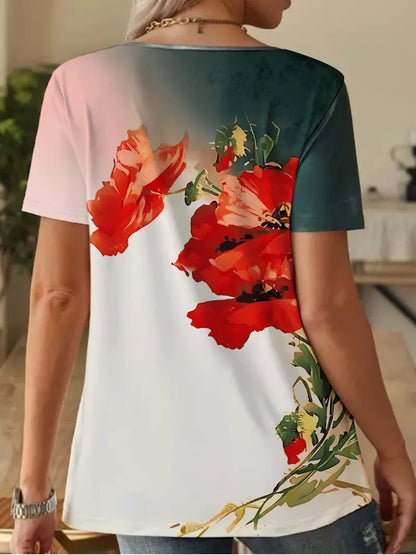 Eveloria Damen T-Shirt Kurzärmelig Rundhalsausschnitt Sommer - Eveloria
