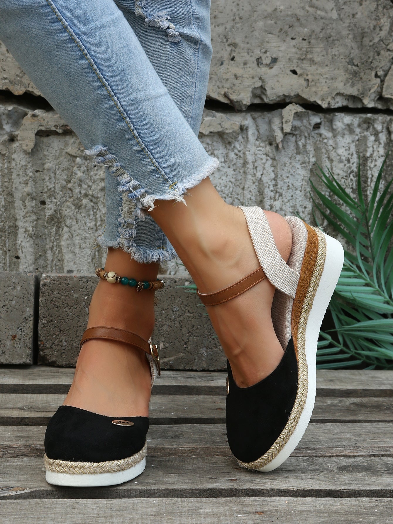 Eveloria Damen Orthopädische Espadrilles Braun - Eveloria