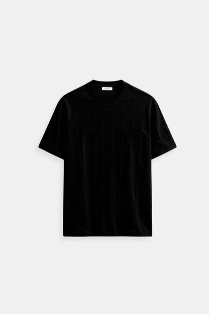 Herren Klassisches Heavy O-Hals Streifen T-Shirt