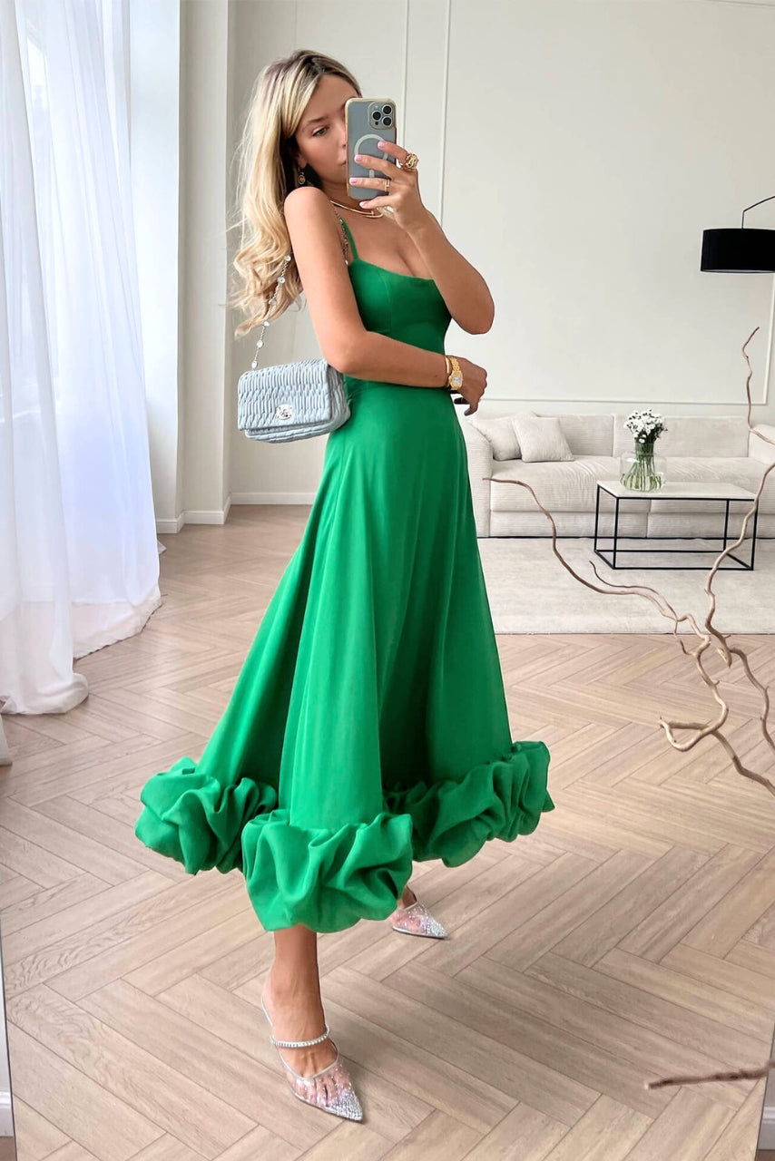 Damen Hochzeitskleid Elegantes Rüschensaum Jasmin