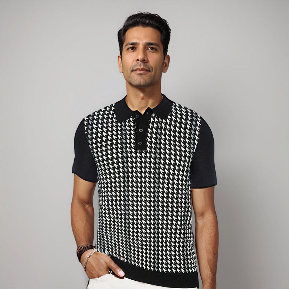 Herren Klassisches Polo-Shirt Baumwolle Weiß