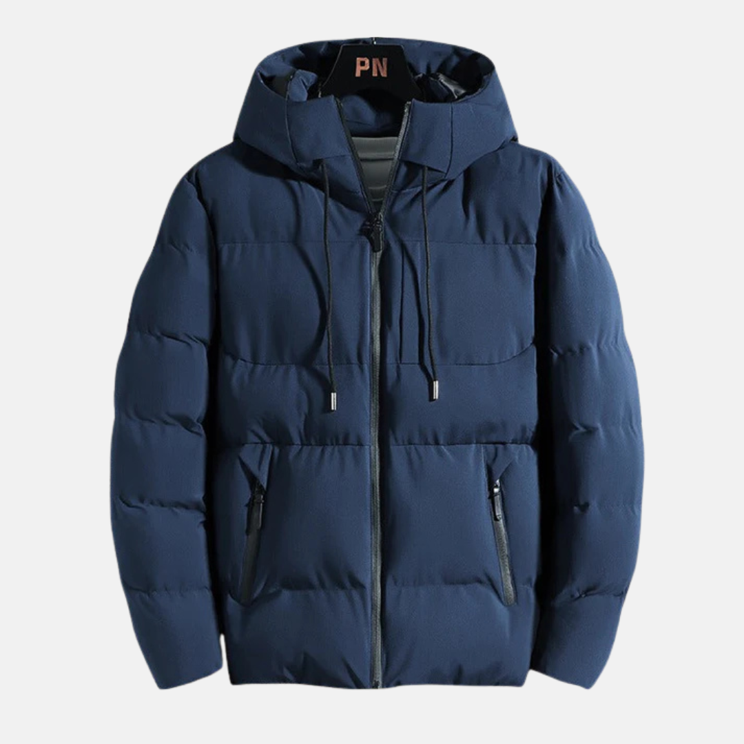Damen Kapuzenjacke Slim Fit Gesteppt Isoliert Baumwolle Schwarz - Eveloria