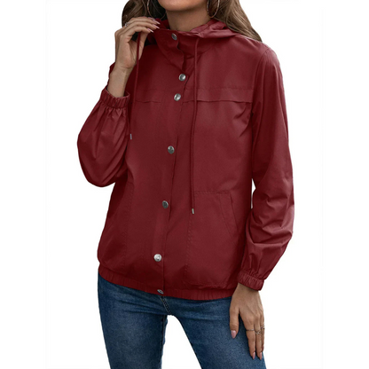 Eveloria Damen Regenjacke Mit Kapuze