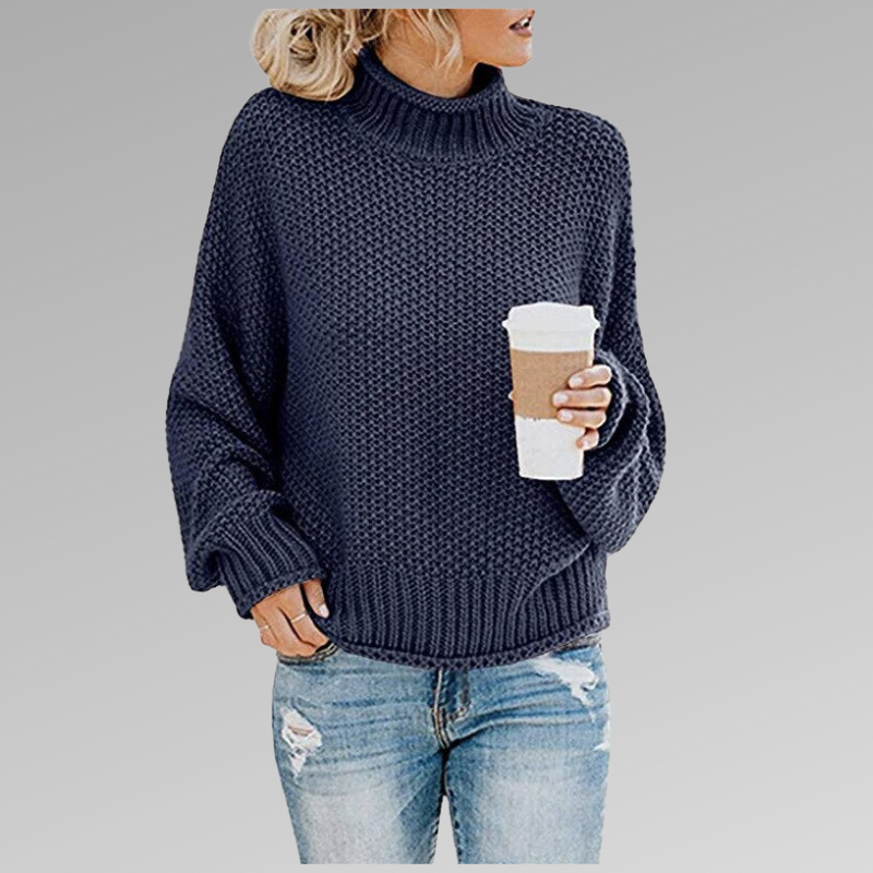 Damen Strickpullover Locker Baumwolle Beige