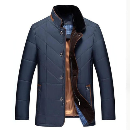 Eveloria Herren Kragenmantel Bequem