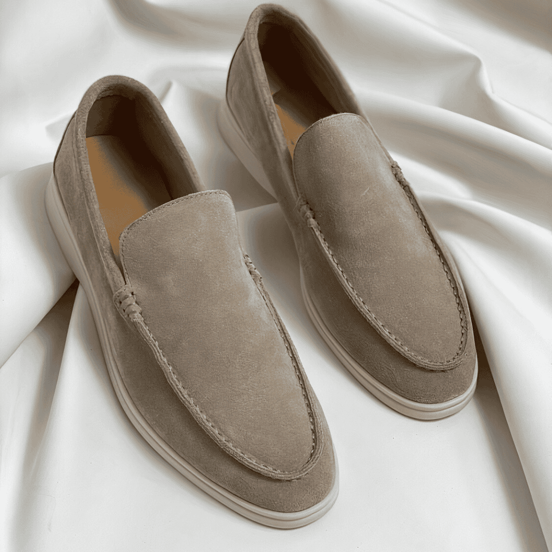 Herren Slip-On Loafers Minimalistisch Leder Braun
