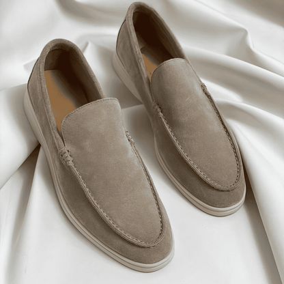 Herren Slip-On Loafers Minimalistisch Leder Braun