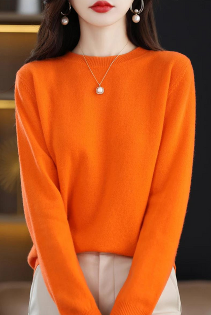 Eveloria Damen Wollpullover Klassisch