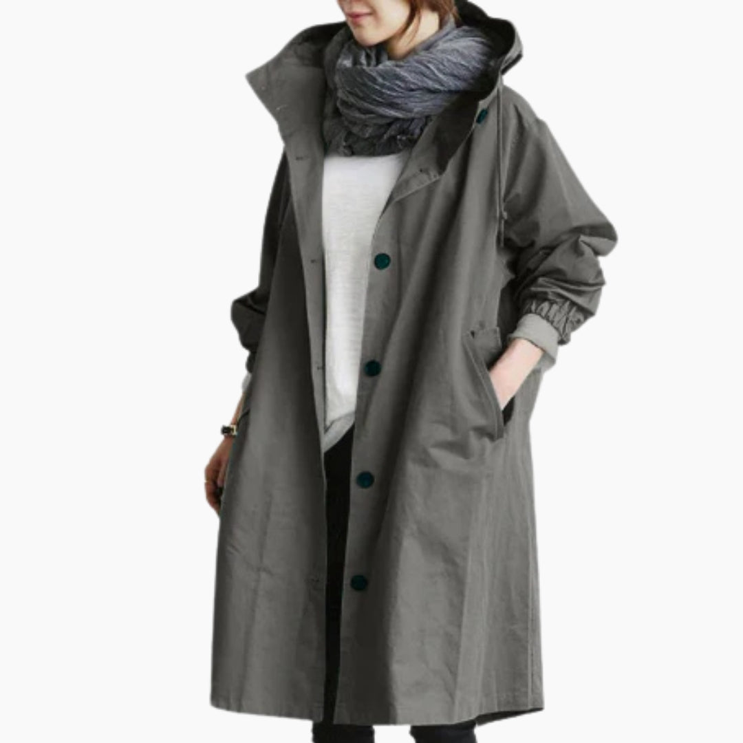 Damen Langcoat mit Knöpfen