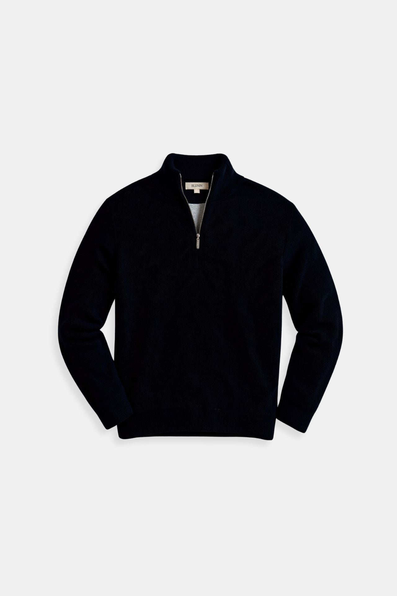 Sweatshirt Damen Reißverschlusskragen Minimales Design Grau